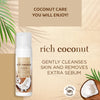 Delicate coconut cleansing foam