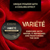 Loose powder with cooling and bluring effect