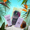 Brazilian Body holiday set - gel lotion, self-tanning drops and velvet glove